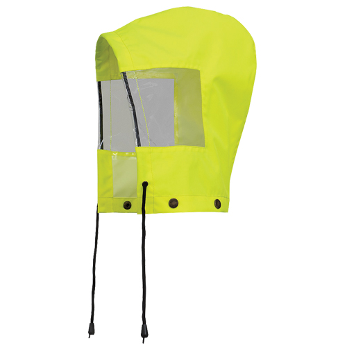 6037H Capuchon pour manteau de s&eacute;curit&eacute; imperm&eacute;able pour le contr&ocirc;le de la circulation, Jaune lime haute visibilit&eacute;, Polyester Auto-Cam