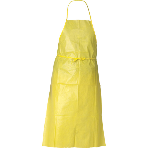 KleenGuard A70 Chemical Spray Protection Apron, Polyethylene, 44" L x 29" W, Yellow Auto-Cam