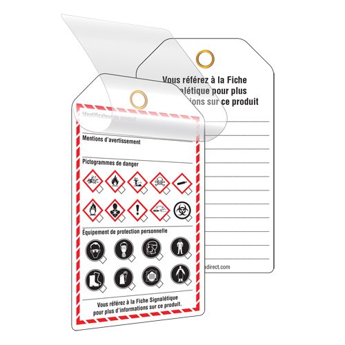 Self-Laminating Workplace Tags, Cardstock, 3-3/8" W x 5-3/4" H, French Auto-Cam