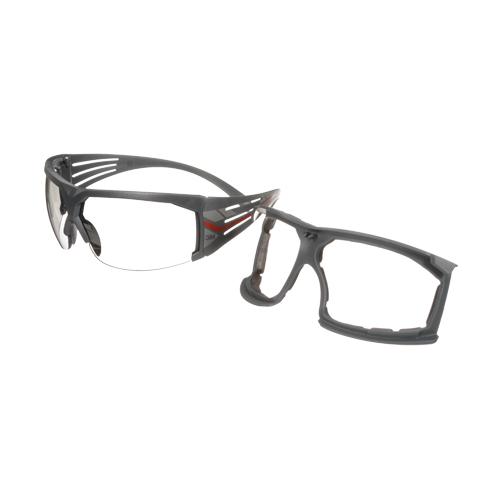 SecureFit 600 Series Safety Glasses with Gasket, Grey/Indoor/Outdoor Lens, Anti-Fog, ANSI Z87+/Meets/Exceeds CSA Z94.3 Auto-Cam