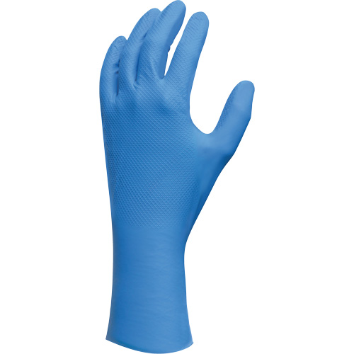Gants l&eacute;gers, 7/Petit, Nitrile, 9 mils, Sans poudre, Bleu Auto-Cam