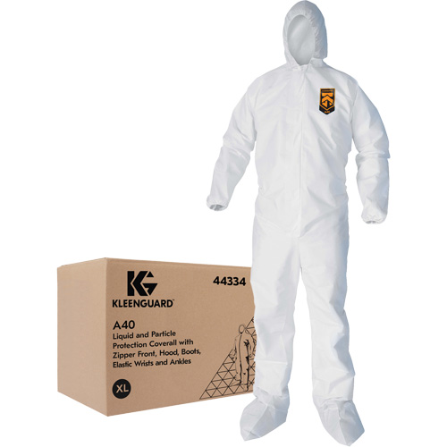Combinaisons Kleenguard A40, T-Grand, Blanc, Microporeux Auto-Cam
