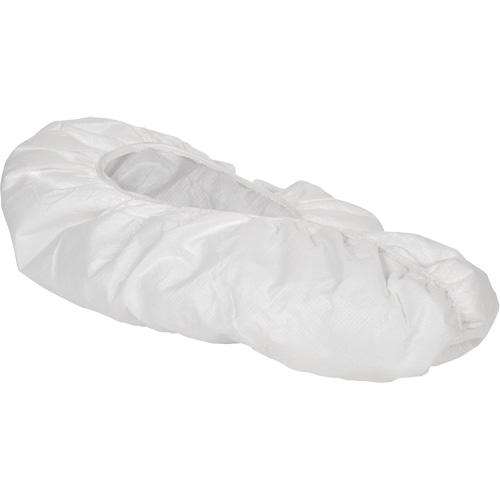 KleenGuard A40 Shoe Covers, One Size, Microporous, White Auto-Cam