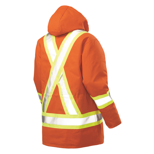 Parka de s&eacute;curit&eacute;, Orange haute visibilit&eacute;, Grand Auto-Cam