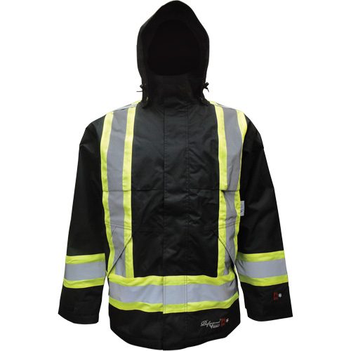 Insulated Jacket, Polyester/Polyurethane, Black, Small Auto-Cam