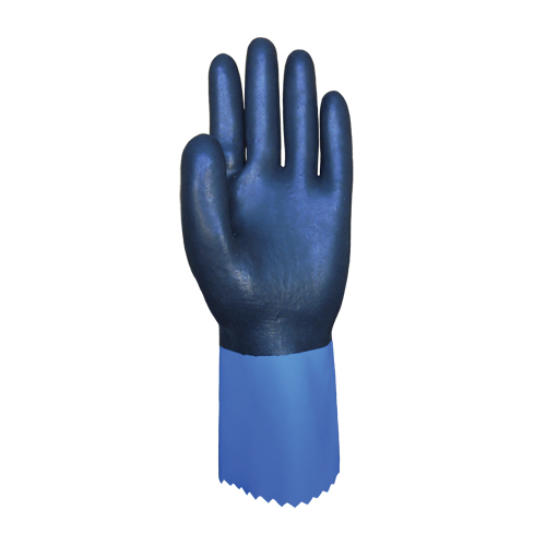 Gants enti&egrave;rement tremp&eacute;s et r&eacute;sistants aux produits chimiques Summitech, Taille Petit/7, 11,8" lo, Chloropr&egrave;ne, Doublure en Poly-coton, 59 mils Auto-Cam