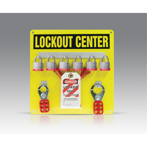 Hanger Board Kit, Laminated Steel Padlocks, 6 Padlock Capacity, Padlocks Included Auto-Cam