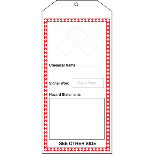Tr&egrave;s grandes &eacute;tiquettes SGH, Papier cartonn&eacute;, 3-7/8" la x 8-1/2" h, Anglais Auto-Cam