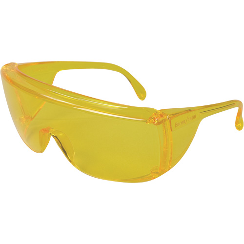 Lunettes de s&eacute;curit&eacute; s&eacute;rie 1400 Veratti Tuff Spec, Lentille Ambr&eacute;e, ANSI Z87+/R&eacute;pond ou surpasse la norme CSA Z94.3 Auto-Cam