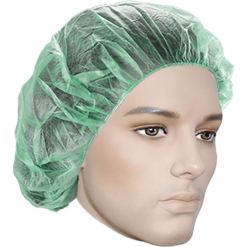 Bonnets bouffants, Polypropyl&egrave;ne, 21", Vert Auto-Cam