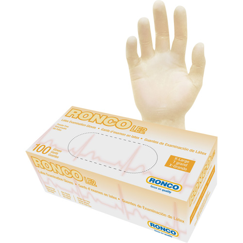 Disposable Gloves, X-Large, Latex, 4-mil, Powder-Free, Natural, Class 2 Auto-Cam