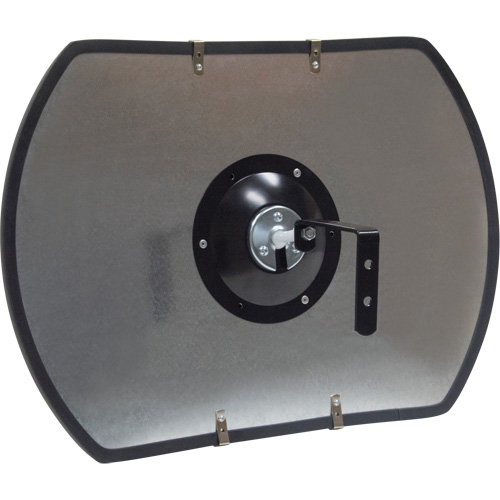Miroir convexe rectangulaire/rond avec support, 12" h x 18" la, Int&eacute;rieur/Ext&eacute;rieur Auto-Cam
