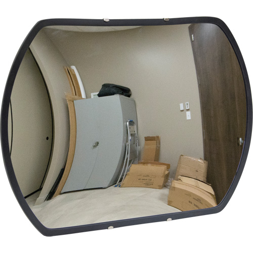 Miroir convexe rectangulaire/rond avec support, 18" h x 26" la, Int&eacute;rieur/Ext&eacute;rieur Auto-Cam