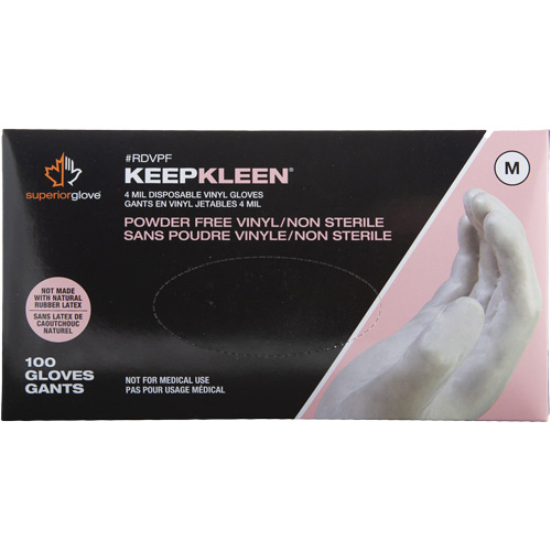 Disposable Gloves, Small, Vinyl, 4-mil, Powder-Free, White Auto-Cam