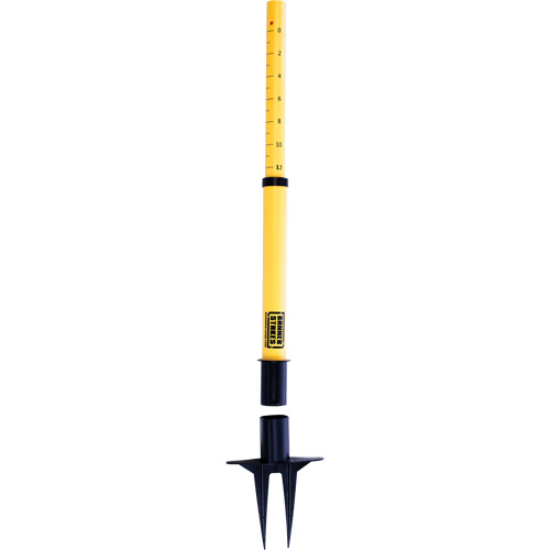PLUS Barrier Post, 42" High, Yellow Auto-Cam