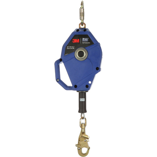 Cordage de s&eacute;curit&eacute; autor&eacute;tractable avec verrouillage intelligent, 20', Acier galvanis&eacute;, Pivotant Auto-Cam