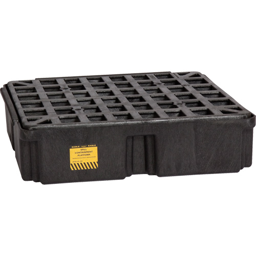 Modular Spill Platform, 15 US gal. Spill Capacity, 26" x 26.25" x 6.5" Auto-Cam