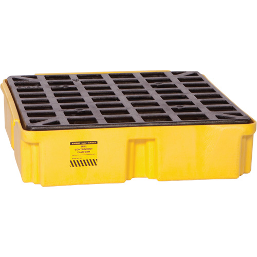 Modular Spill Platform, 15 US gal. Spill Capacity, 26" x 26.25" x 6.5" Auto-Cam