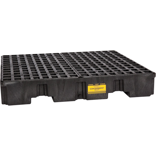Spill Containment Pallet, 66 US gal. Spill Capacity, 51.5" x 51.5" x 8" Auto-Cam