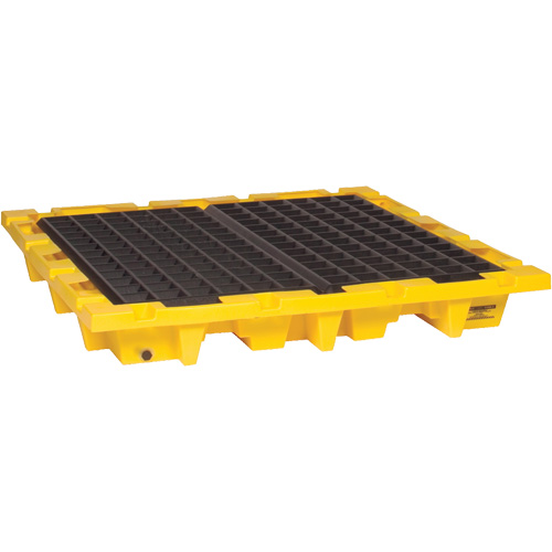 Spill Containment Pallet, 66 US gal. Spill Capacity, 58.5" x 58.5" x 7.75" Auto-Cam