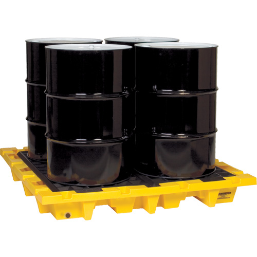 Spill Containment Pallet, 66 US gal. Spill Capacity, 58.5" x 58.5" x 7.75" Auto-Cam