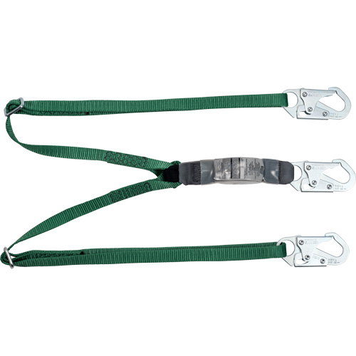 V-Series Lanyard, 6', Snap Hook Center, Snap Hook Leg Ends, Polyester Auto-Cam