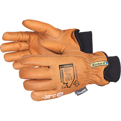 Gants de conducteur de luxe pour l'hiver Endura, T-petit, Paume en Cuir fleur de ch&egrave;vre, Thinsulate Auto-Cam