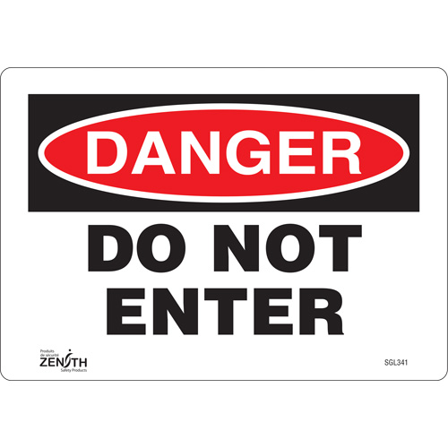 "Do Not Enter" Sign, 7" x 10", Vinyl, English Auto-Cam