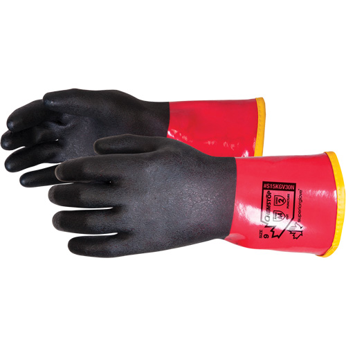 Gants extr&ecirc;mement confortables ChemStop, Taille 7, 12" lo, Nitrile/PVC, 30 mils Auto-Cam