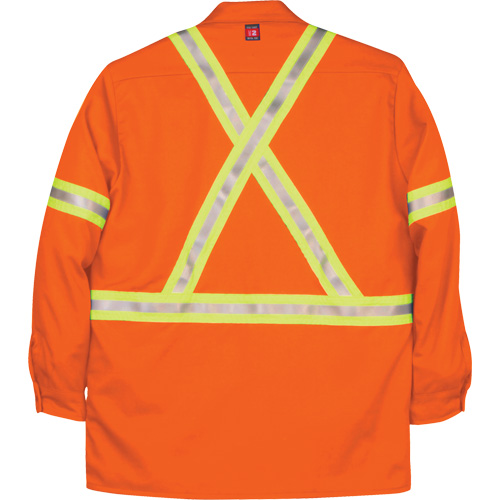 Westex UltraSoft&reg; Industrial Work Shirt, Small, Orange Auto-Cam