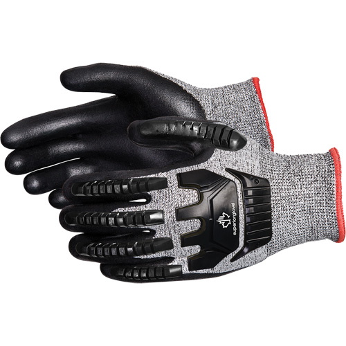 TenActiv Anti-Impact Cut-Resistant Composite Knit Gloves, 6, Synthetic Palm, Knit Wrist Cuff Auto-Cam