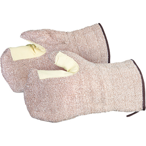 CoolGrip&reg; Baker's Mitts, Terry Cloth, Large, Protects Up To 446° F (230° C) Auto-Cam