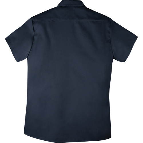 Chemise de travail &agrave; manches courtes en tissu crois&eacute; avec boutons-pression, Hommes, Moyen (grande taille), Bleu marin Auto-Cam