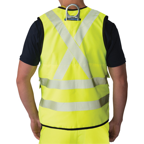 Veste antid&eacute;chirure pour arpenteur, Jaune lime haute visibilit&eacute;, Petit, Polyester Auto-Cam
