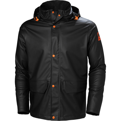 Gale Rain Jacket, Polyester/Polyurethane, X-Large, Black Auto-Cam