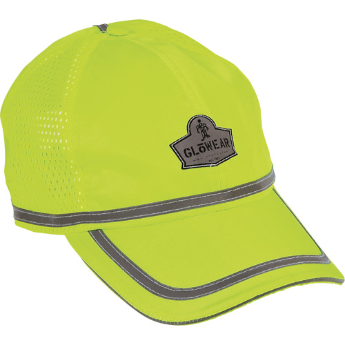 GloWear&reg; 8930 High Visibility Baseball Cap, High Visibility Lime-Yellow, Polyester Auto-Cam