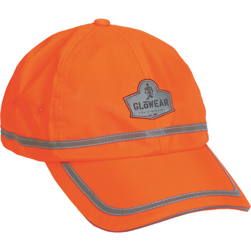 GloWear&reg; 8930 High Visibility Baseball Cap, High Visibility Orange, Polyester Auto-Cam