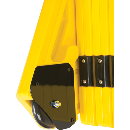 Portable Mobile Barrier, 40" H x 13' L, Yellow Auto-Cam