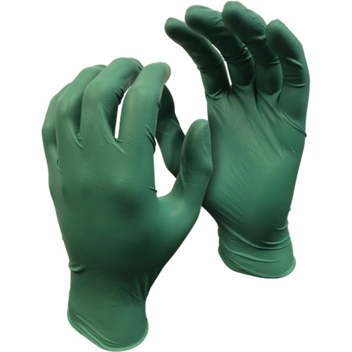 Gants 5559PF Green Monkey, Petit, Nitrile, 4 mils, Sans poudre, Vert Auto-Cam