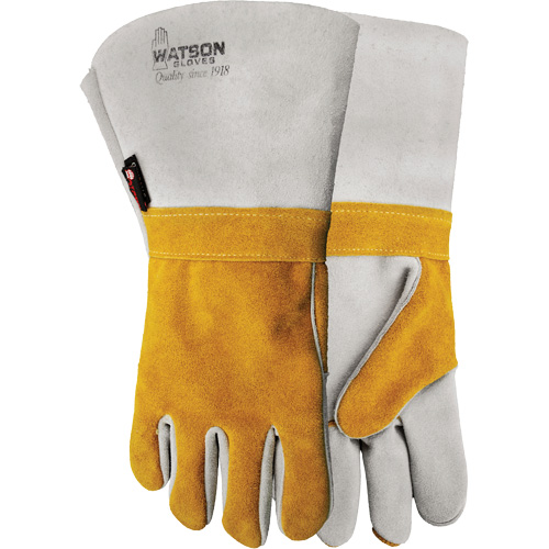1034 Wopper Welding Gloves, Split Cowhide, Size 10 Auto-Cam