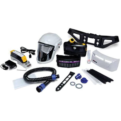 Versaflo Powered Air Purifying Respirator Painter's Kit, Headcover & Faceshield, Lithium-Ion Battery Auto-Cam