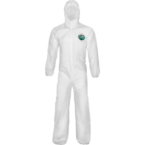 MicroMax&reg; NS Cool Suit Coveralls, Small, White, Microporous/Polypropylene Auto-Cam