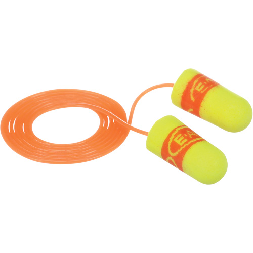 Bouchons d'oreilles SuperFit E-A-Rsoft, Paire - Sac en poly, Avec cordon Auto-Cam