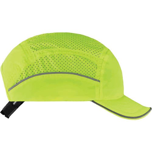 Skullerz&reg; 8955 Lightweight Bump Cap Hat, High Visibility Lime Green Auto-Cam