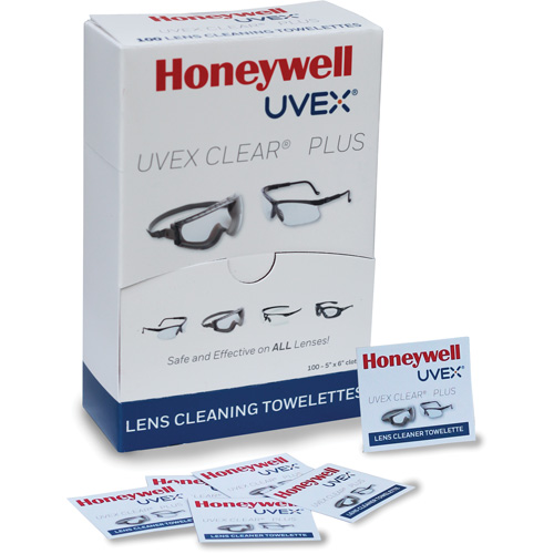 Serviettes Uvex Clear Plus, 5,25" x 8", Paquet de 100 Auto-Cam