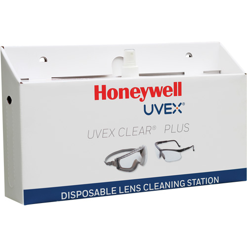 Uvex&reg; Clear&reg; Plus Disposable Lens Cleaning Station, Cardboard, 16" L x 3.19" D x 9.25" H Auto-Cam