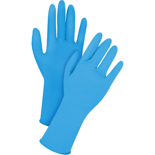 Gants jetables en latex, T-Grand, Latex, 14 mils, Sans poudre, Bleu Auto-Cam