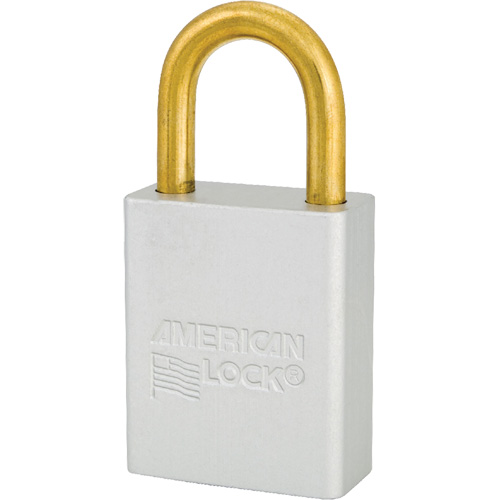 American Lock&reg; Safety Padlock, Clear, Keyed Alike, Aluminum, 1-1/2" Width Auto-Cam