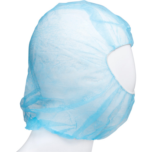 Disposable Hood, Polypropylene, Blue Auto-Cam