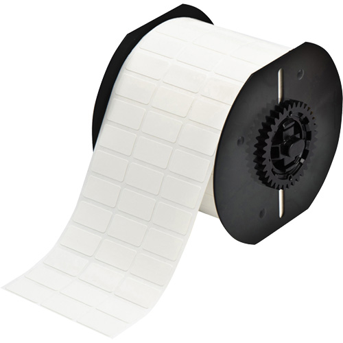 B33 Series Repositionable Adhesive Labels, Vinyl, 1" L x 0.5" H, White Auto-Cam